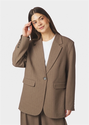 Gaby pinstripe blazer Taupe Neo Noir 